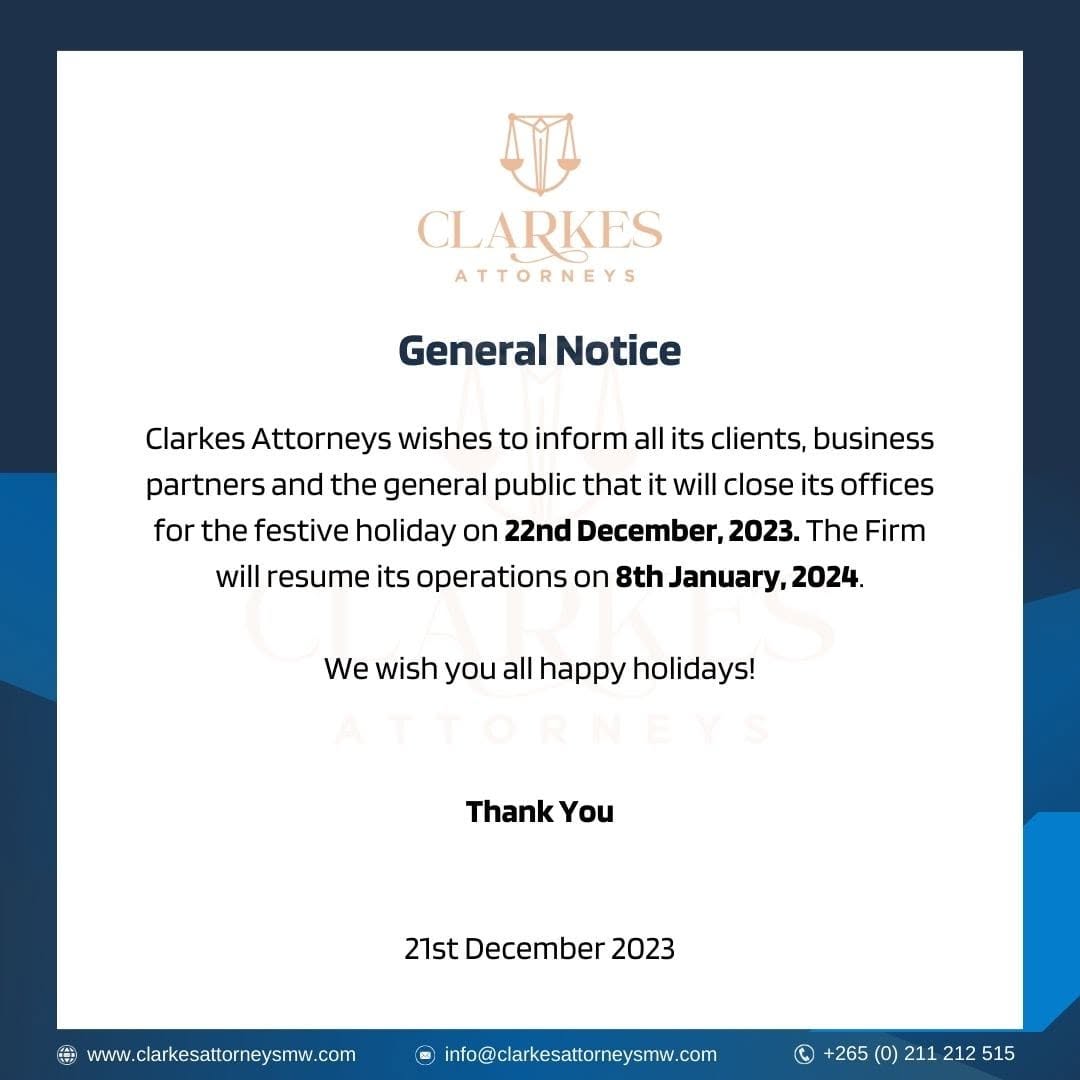 General notice